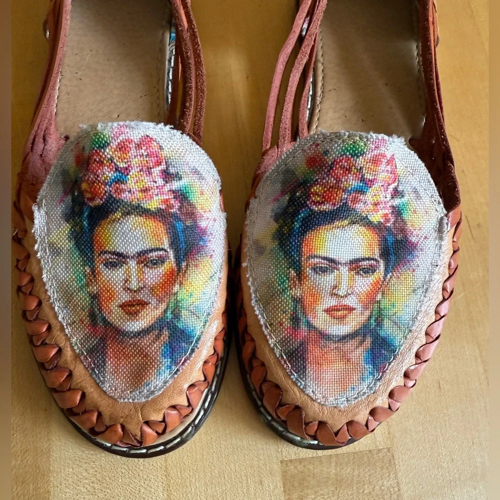 Frida Kahlo 🇲🇽 🎨 Huaraches Leather Espadrilles Shoes Made in Mexico